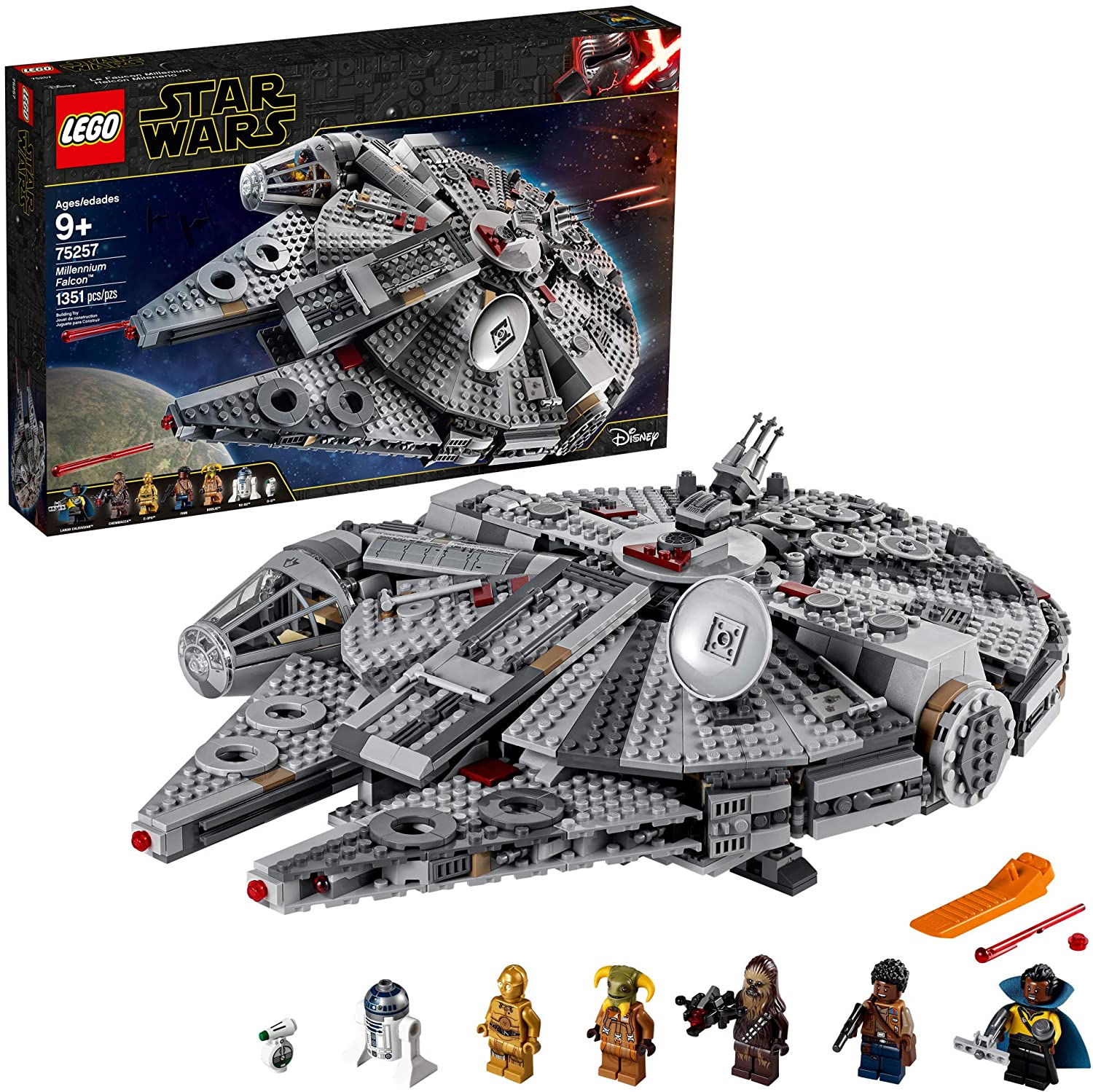 Lego Star Wars The Rise of Skywalker Millennium Falcon Starship Model Building Kit and Minifigures, 1351 Pieces, -- ANB Baby