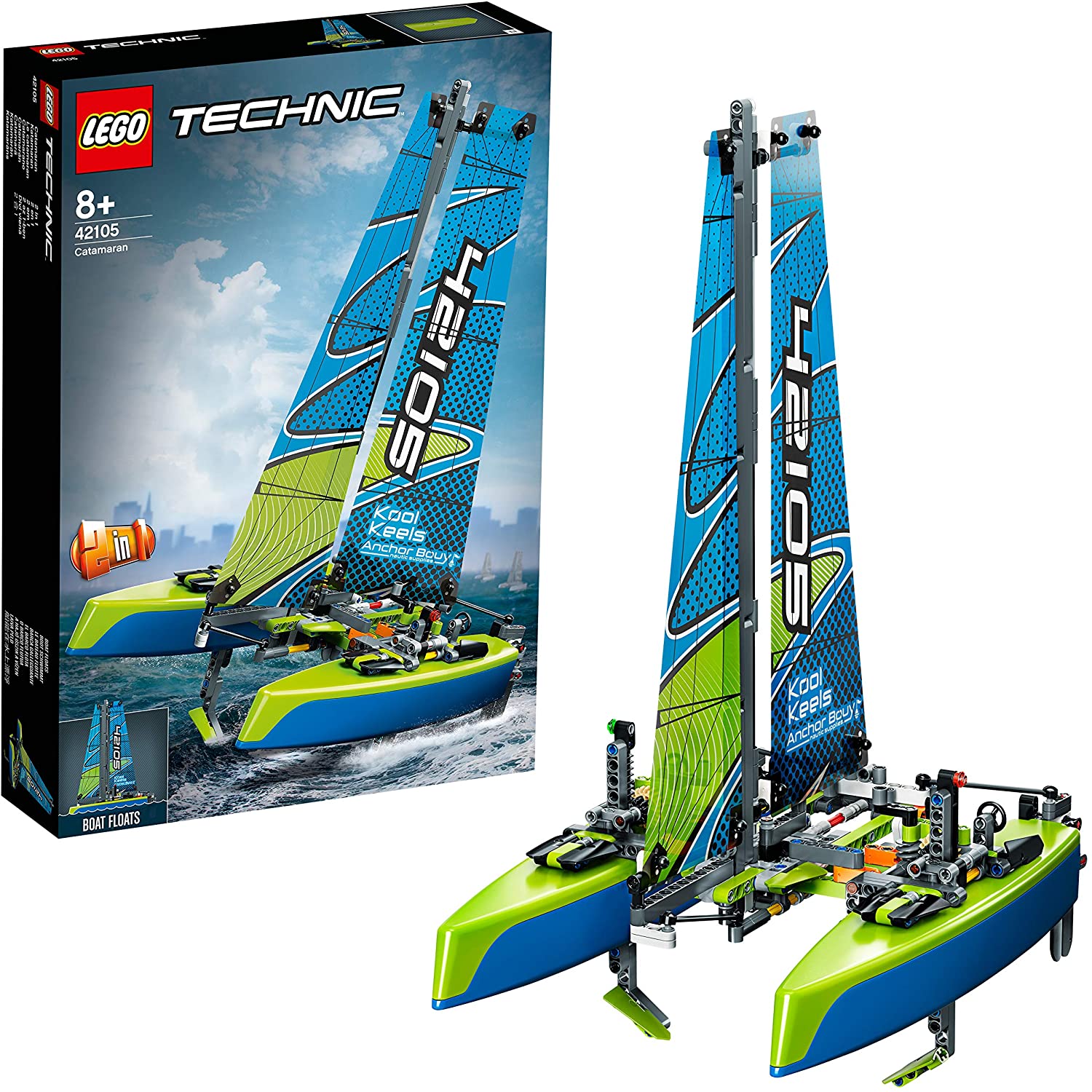 Lego Technic Catamaran Model Sailboat Building Kit, 404 Pieces - ANB Baby -block set