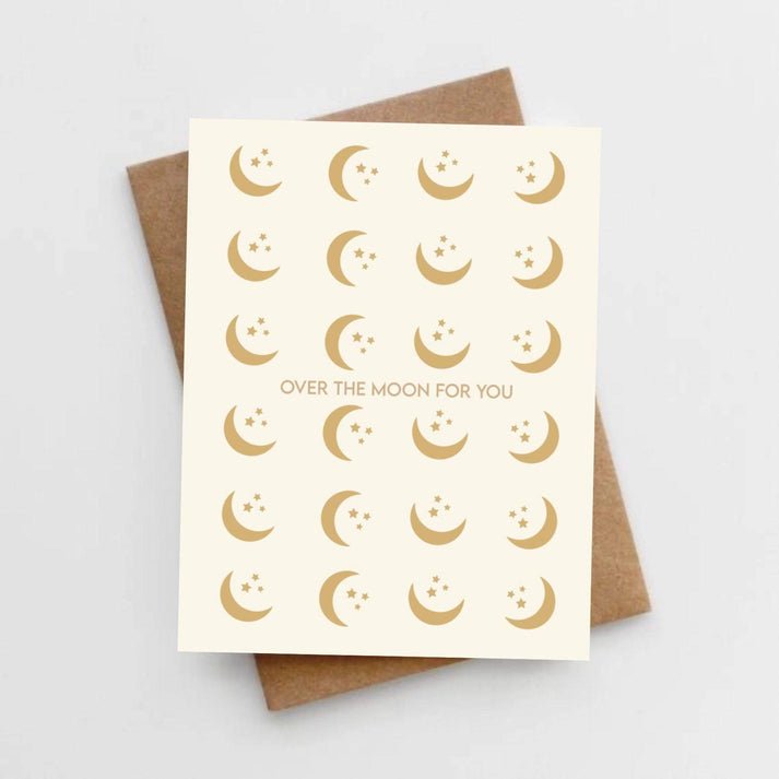 Lemon Milk Paper Over the Moon For You Card - ANB Baby -blank card