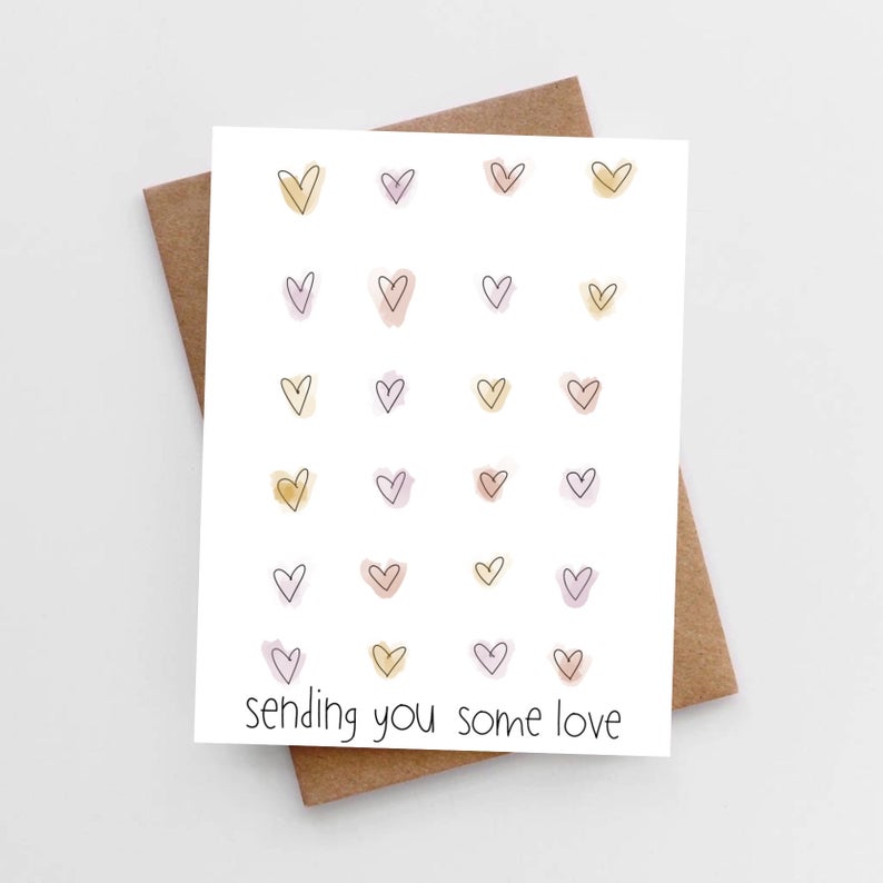Lemon Milk Paper Sending you some love Card, -- ANB Baby