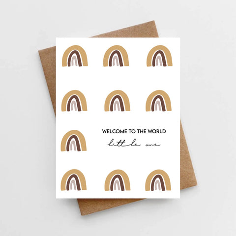 Lemon Milk Paper Welcome to the World's Little One Card - ANB Baby -blank note card