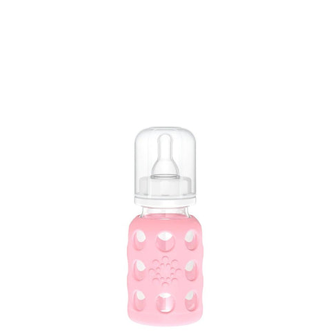 Lifefactory 4-Ounce Glass Baby Bottle with Stage 1 Nipple, Stopper and Cap - ANB Baby -$20 - $50