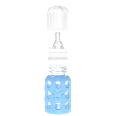 Lifefactory 4-Ounce Glass Baby Bottle with Stage 1 Nipple, Stopper and Cap - ANB Baby -$20 - $50