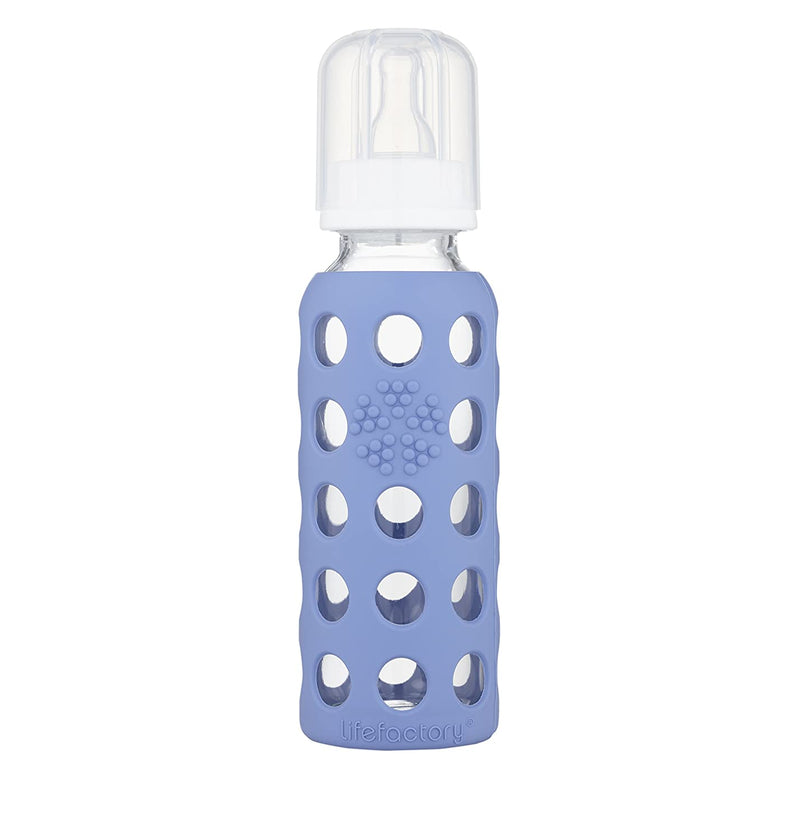 LIFEFACTORY Glass Baby Bottle Blueberry 9 oz, -- ANB Baby