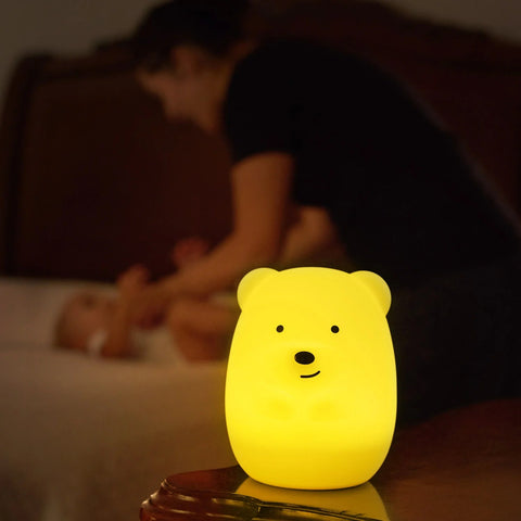 Lumieworld Silicone Tap Sensor LED Bear Night Light with Remote - ANB Baby -860000481809$20 - $50