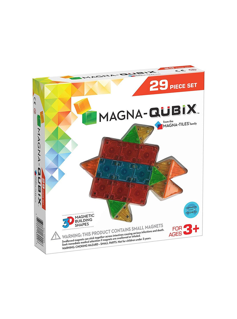 Magna-Qubix 3D Magnetic Building Blocks 29 Piece Set, -- ANB Baby