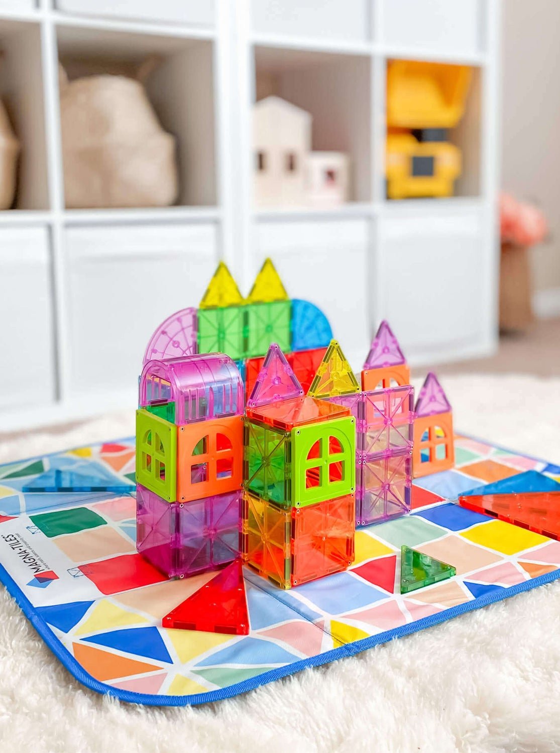 Magna-Tiles Storage Bin & Interactive Play-Mat - ANB Baby -building blocks