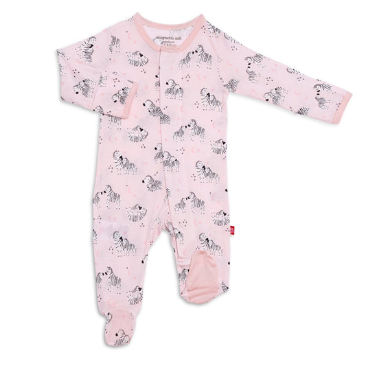 Magnetic Me Z Best Pink Modal Magnetic Footie, -- ANB Baby