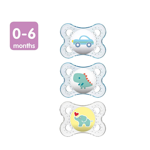 MAM Clear Collection Pacifier Value Pack Set Of 3 Pacifiers 0-6 Months - ANB Baby -MAM Pacifiers
