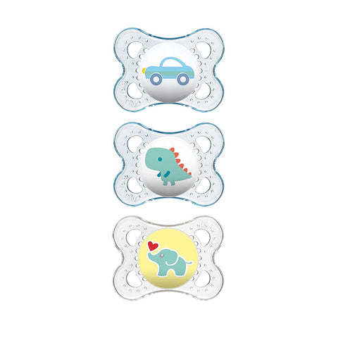 MAM Clear Collection Pacifier Value Pack Set Of 3 Pacifiers 0-6 Months - ANB Baby -MAM Pacifiers
