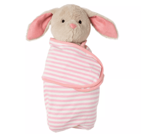 Manhattan Toy Baby Bunny 11" Stuffed Animal with Swaddle Blanket - ANB Baby -nurturing toy
