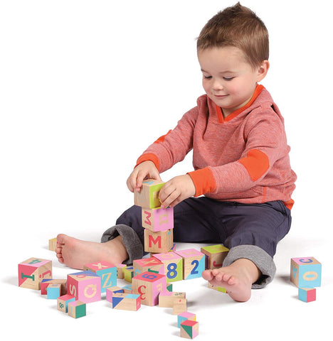 Manhattan Toy Shape and Color Recognition Wooden Block Set - ANB Baby -building blocks