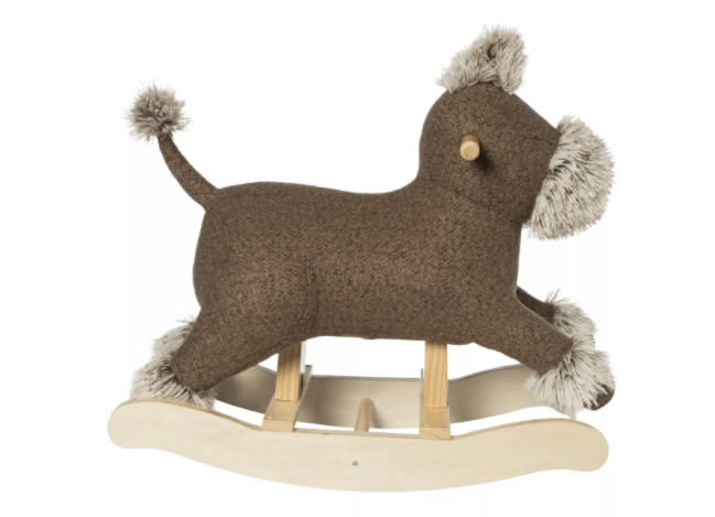 Manhattan Toy Terrier Plush Dog Wooden Rocking Toy, -- ANB Baby