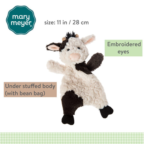 Mary Meyer Putty Nursery Cow Lovey Soft Plush Stuffed Animal Baby Toy - ANB Baby -Black