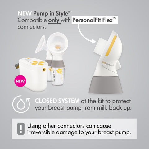 Medela PersonalFit Flex Connectors for Pump In Style MaxFlow and Freestyle Flex - ANB Baby -freestyle flex connectors