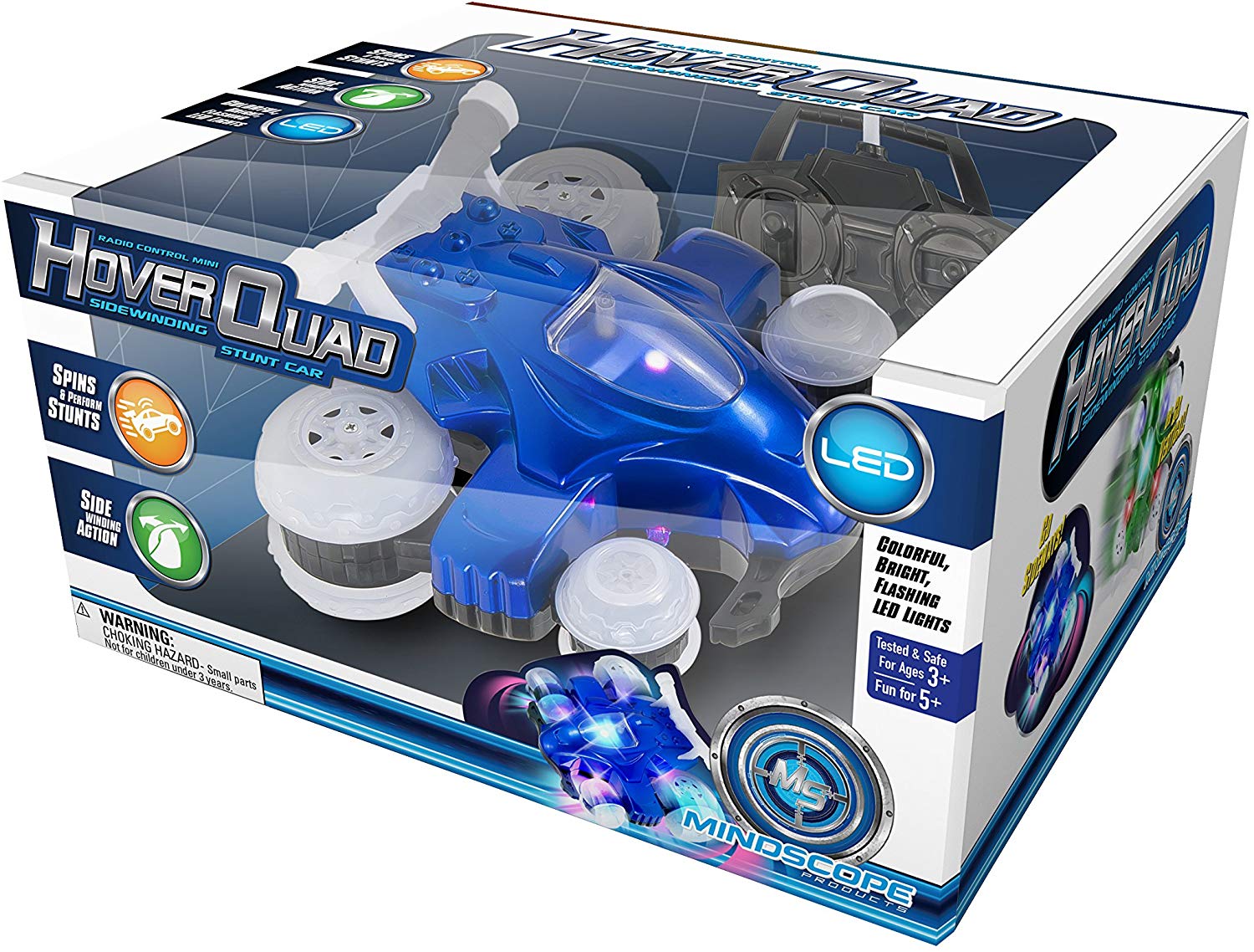 MINDSCOPE HoverQuad Mini Radio Control Stunt LED Vehicle - ANB Baby -activity toy