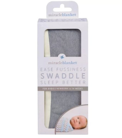 Miracle Blanket Baby Swaddle Blanket, Gray with Yellow Trim - ANB Baby -$20 - $50