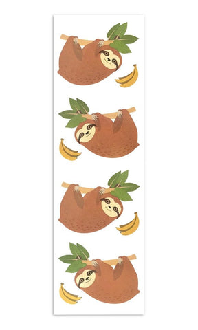 Mrs Grossmans Strip of Cheerful Sloths Stickers - ANB Baby -baby stickers
