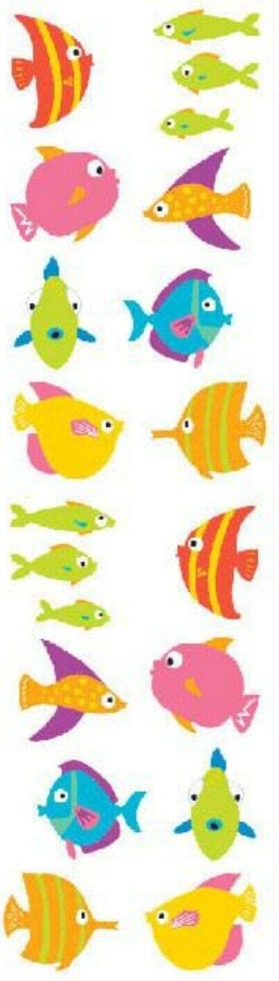 Mrs Grossmans Strip of Chubby Fish Stickers - ANB Baby -baby stickers