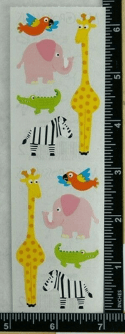 Mrs. Grossman's Strip of Chubby Zoo Animals Stickers - ANB Baby -activity toy