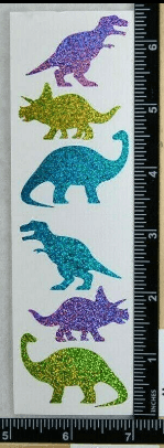 Mrs Grossmans Strip of Dino Friends Stickers - ANB Baby -baby stickers