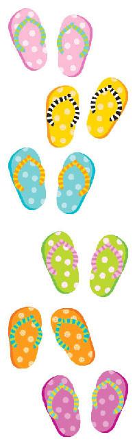 Mrs Grossmans Strip of Flip Flops Stickers, -- ANB Baby