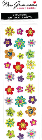 Mrs. Grossman's Strip of Limited Edition Flower Power Stickers - ANB Baby -arts and crafts