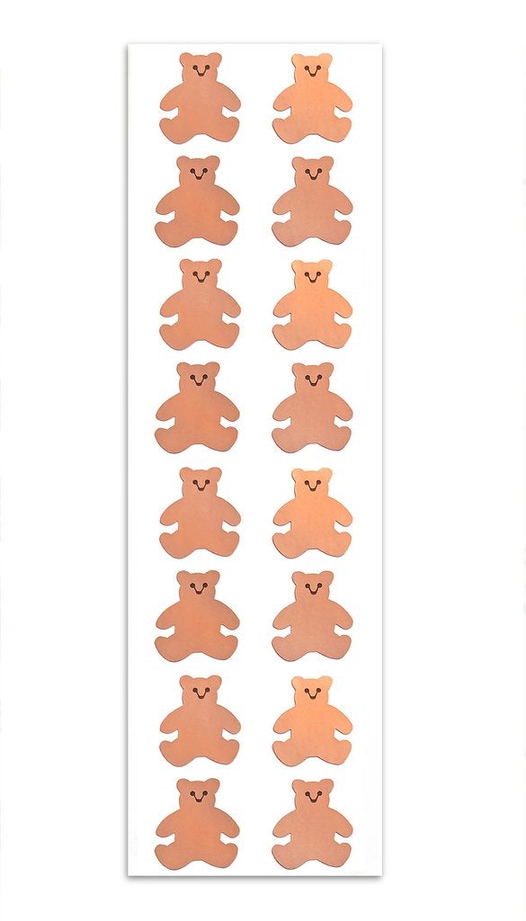 Mrs Grossmans Strip of Rose Gold Bear Stickers - ANB Baby -baby stickers
