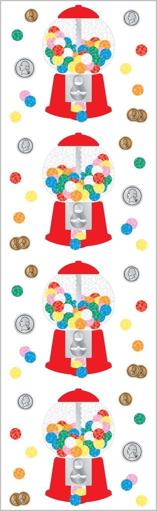 Mrs Grossmans Strip of Sparkle Gumball Machine Stickers - ANB Baby -Baby Milestone Stickers