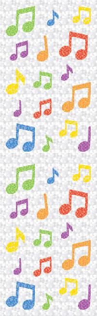 Mrs. Grossman's Strip of Sparkle Multicolor Music Notes Stickers, -- ANB Baby