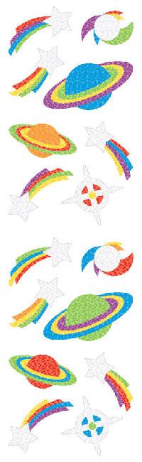 Mrs Grossmans Strip of Sparkle Space Stickers - ANB Baby -Baby Milestone Stickers