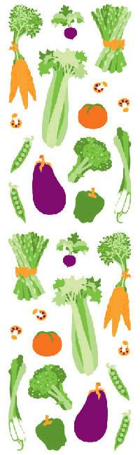 Mrs. Grossman's Strip of Vegetables Stickers, -- ANB Baby