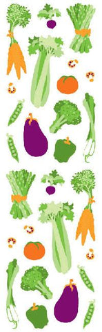 Mrs Grossmans Strip of Vegetables Stickers - ANB Baby -Baby Milestone Stickers