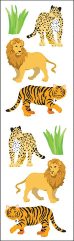 Mrs Grossmans Strip of Wild Cats Stickers - ANB Baby -arts and crafts