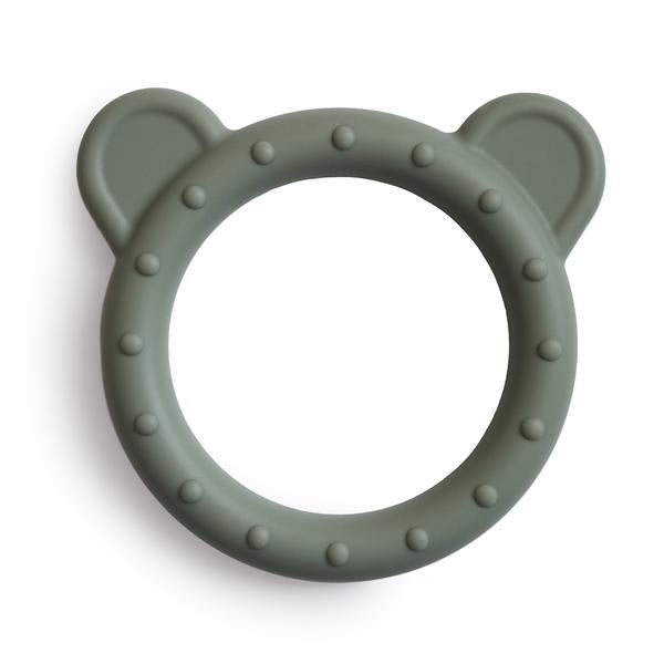 Mushie Bear Silicone Teether, Dried Thyme - ANB Baby -food grade silicone