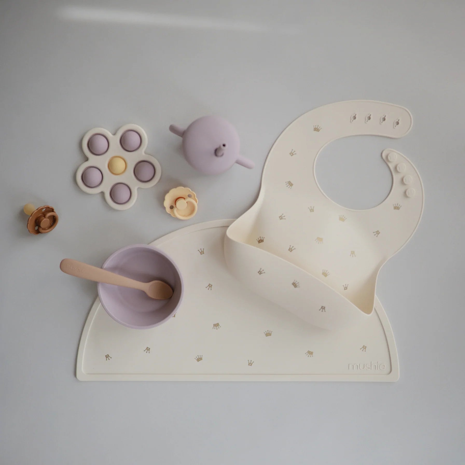 Mushie BPA-Free Non-Slip Silicone Placemat for Kids - ANB Baby -Beige