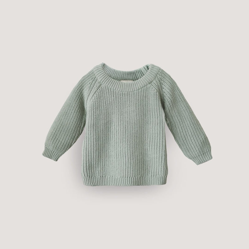Mushie Chunky Knit Sweater, Light Mint - ANB Baby -810052468877$20 - $50