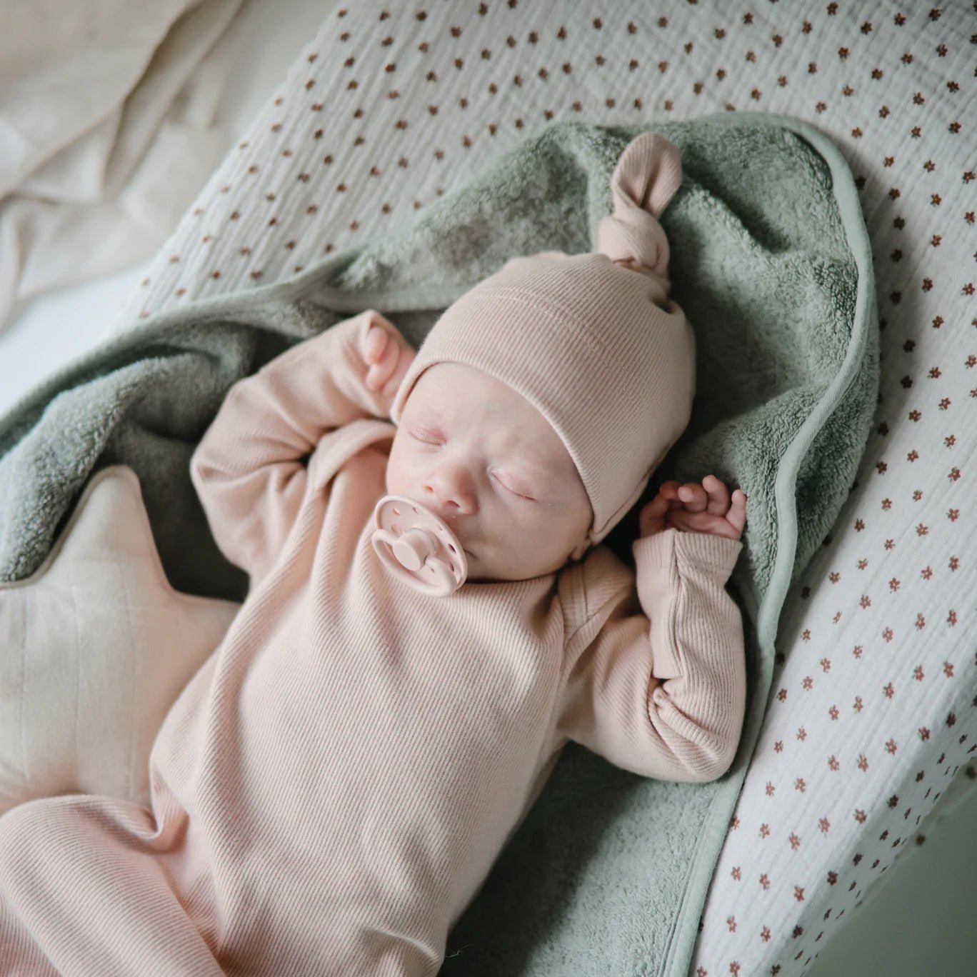 Mushie Ribbed Baby Beanie - ANB Baby -baby cap