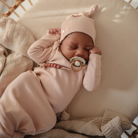 Mushie Ribbed Baby Beanie - ANB Baby -810052465128baby cap