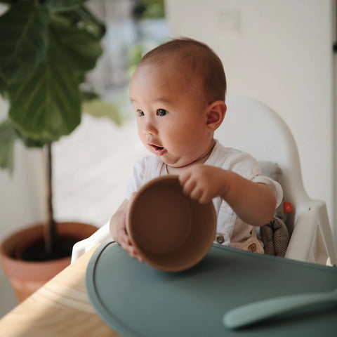 Mushie Silicone Suction Bowl - ANB Baby -baby bowl