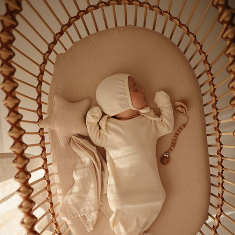 Mushie Star Lovey Crib Toy, Fog - ANB Baby -baby blanket