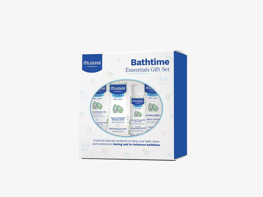 Mustela Baby Bathtime Essentials Gift Set, Natural Baby Skin Care, 4 Items, -- ANB Baby