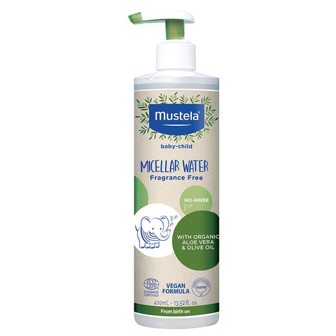 Mustela Organic Micellar Water with Olive Oil and Aloe 400 ml - ANB Baby -baby cleaning spray