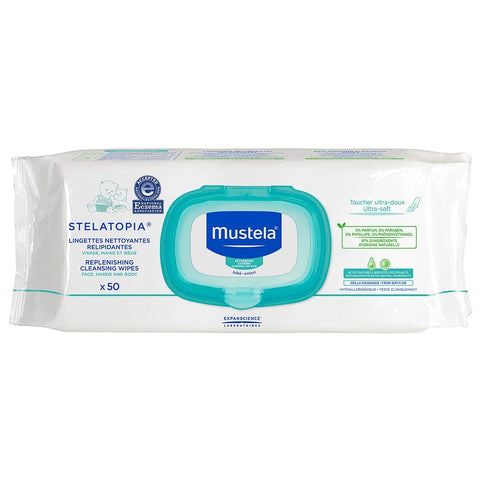Mustela Stelatopia Cleansing Wipes, 50 Wipes - ANB Baby -Baby Wipes