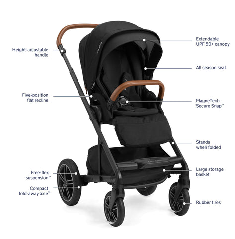 Nuna Mixx Next Stroller with Magnetic Buckle - ANB Baby -8719743749092$500 - $1000
