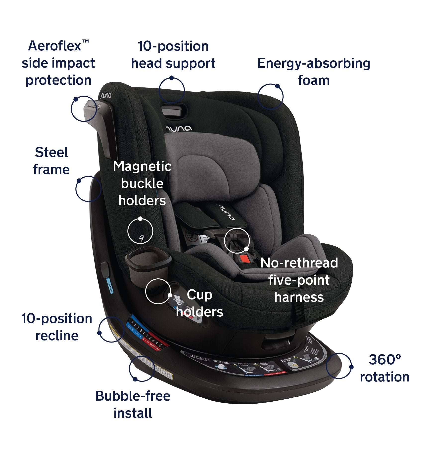 Nuna REVV Rotating Convertible Car Seat with Cupholder - ANB Baby -8720246543186$500 - $1000