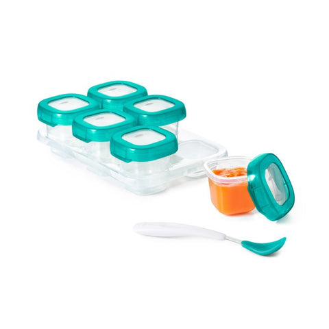 OXO Tot Baby Blocks Freezer Storage Containers, 2 Oz. - ANB Baby -airtight safe baby food containers