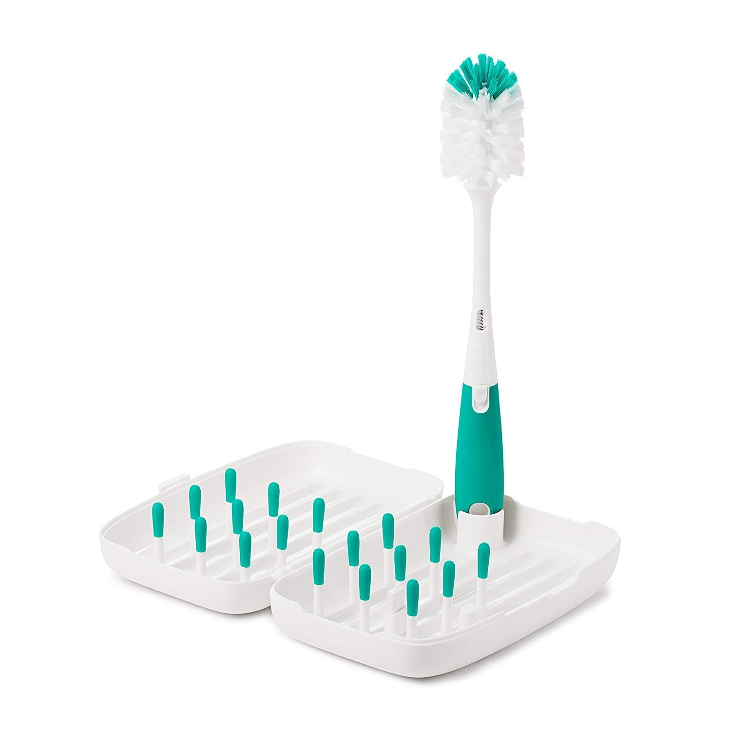 OXO TOT On-The-Go Drying Rack With Bottle Brush - ANB Baby -Bottle Cleaners