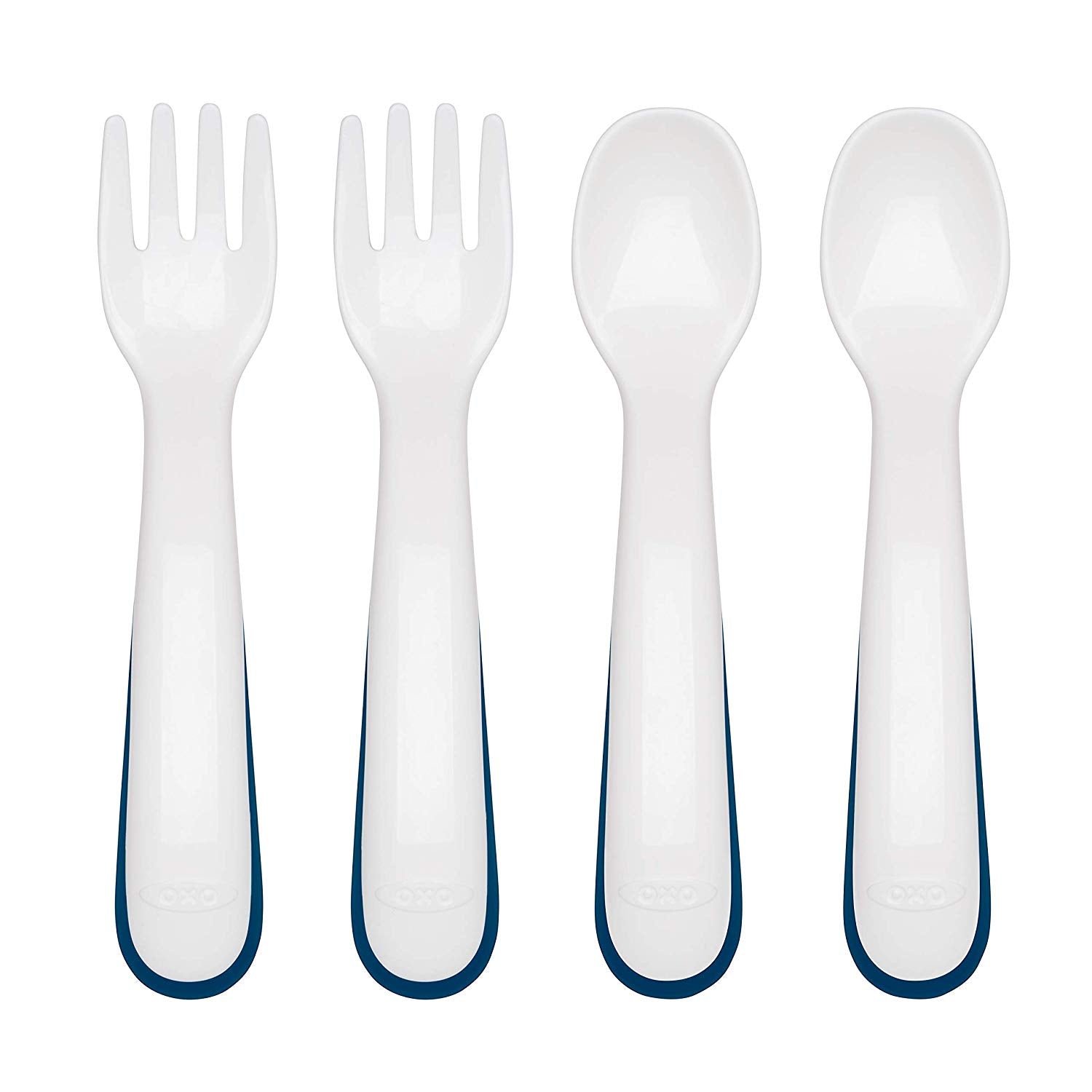 OXO TOT Plastic Fork And Spoon Training Set - ANB Baby -Baby Fork Spoon Set