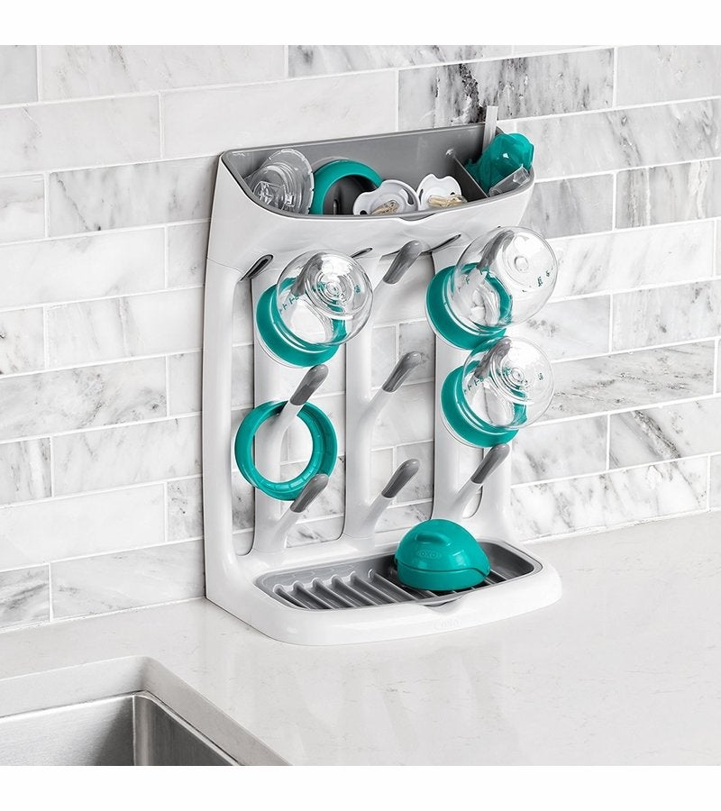 OXO TOT Space Saving Drying Rack - Gray - ANB Baby -Bottle Cleaners
